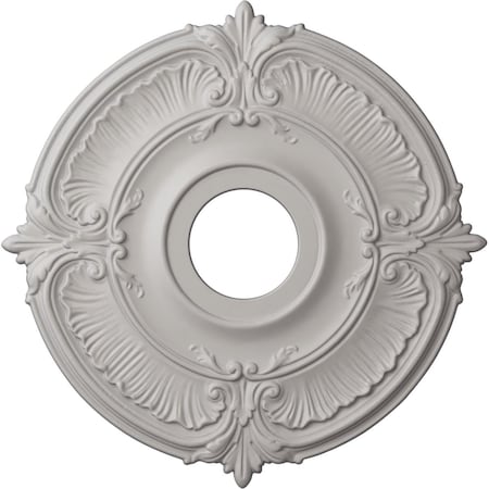 Ekena Millwork Attica Ceiling Medallion (Fits Canopies up to 5"), 18"OD x 4"ID x 5/8"P, Ultra Pure White CM18ATUWF